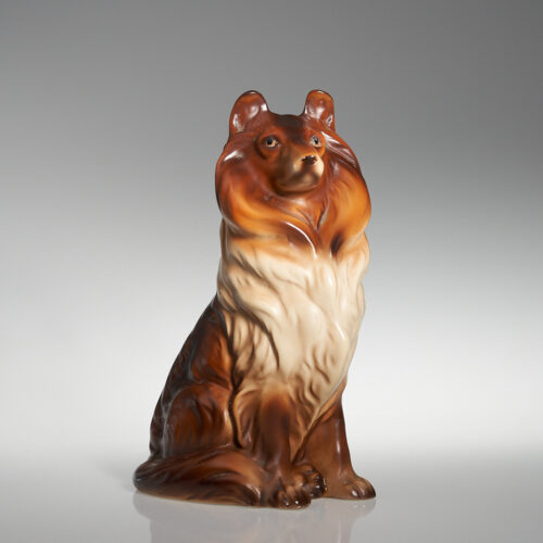 Estatuilla porcelana figura collie