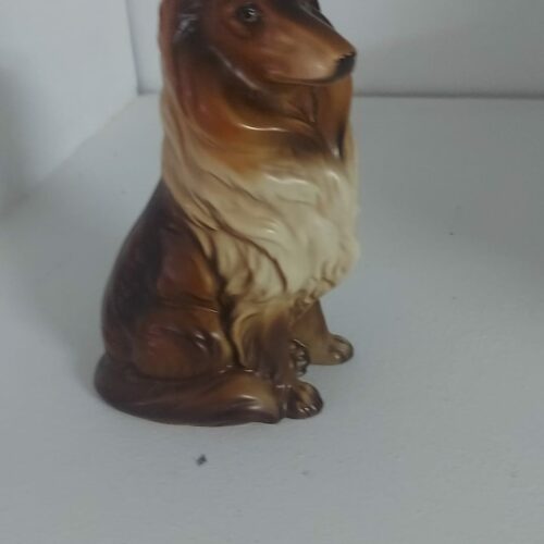 Estatuilla porcelana figura collie