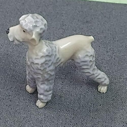 Perro caniche porcelana