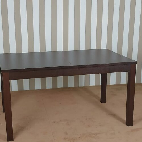 Mesa comedor marrón oscuro extensible