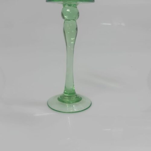 Candelabro de cristal artístico, color verde claro